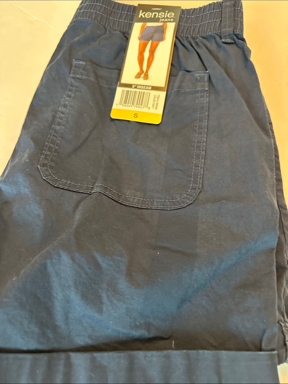 Kensie Men's Dark Blue Elastic Waist shorts Pants